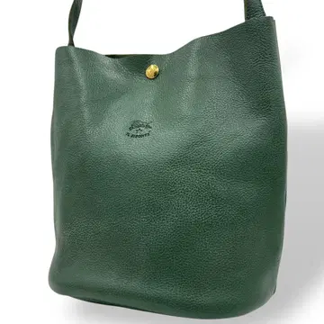 컨디션 최상 IL BISONTE 일비종떼 숄더백 가죽 그린