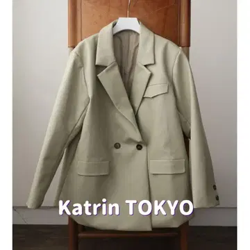 [ 새상품 ] Katrin TOKYO 더블 브레스트 자켓 가죽 FREE