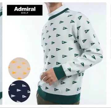 어드미럴 Admiral 플래그 자카드 크루 스웨터