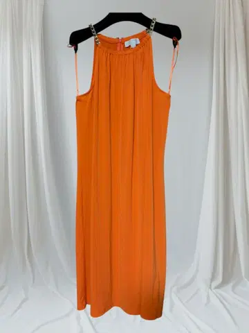 마이클코어스 아메리칸 슬리브 원피스 오렌지