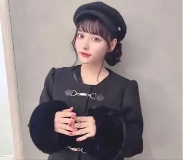 evelyn 비트 A라인 코트 블랙