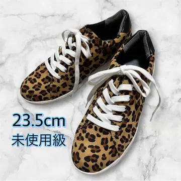 미사용급 CROISSANT 크루아상 레오파드 무늬 스니커즈 23.5cm