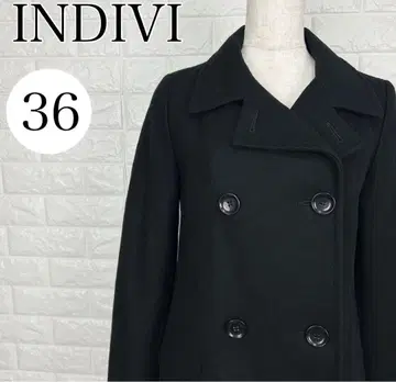 INDIVI 노카라 코트 36 블랙