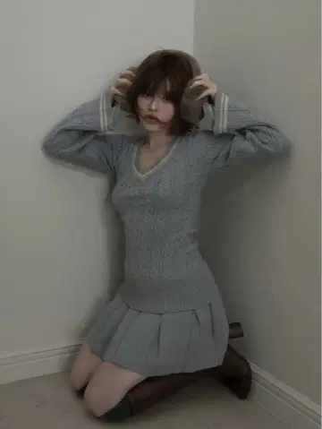 andmary Yuhua school knit set up