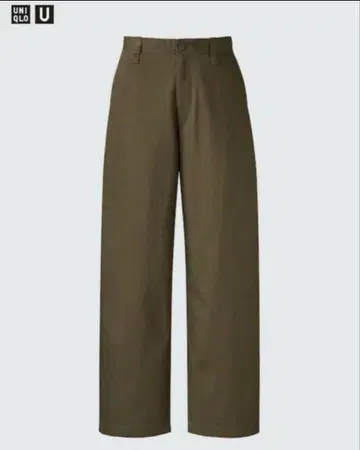 새상품 UNIQLO U 와이드핏 치노 다크 브라운 85 기장 78cm