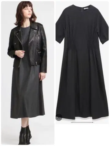 띠어리 럭스 2023 울 저리 플레어 원피스 40 그레이