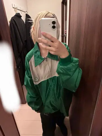 swingstar 그린 나일론 자켓 오버 사이즈