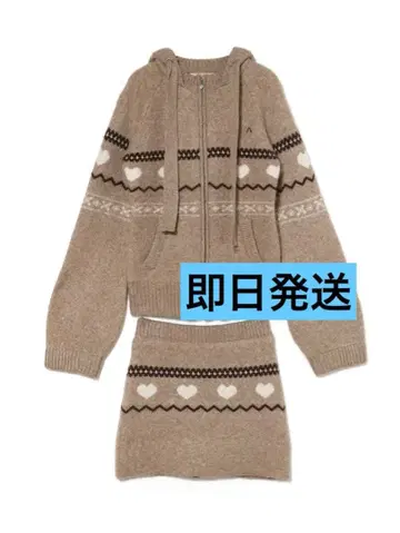 andmary 하트 니트 세트업