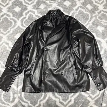 기보스 gibous 페이크 가죽 자켓