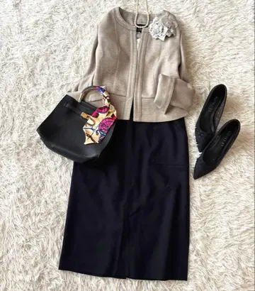 새상품급 23구 트위드 노카라 자켓 M~L 졸업식 입학식 세레모니