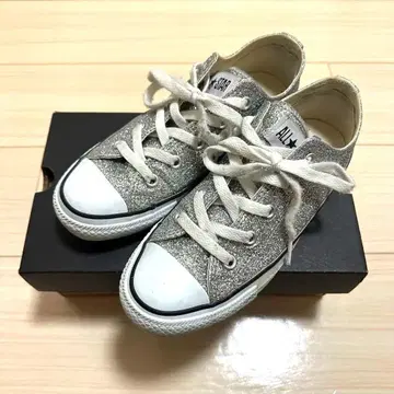 CONVERSE ALL STAR 실버 글리터 스니커즈 23