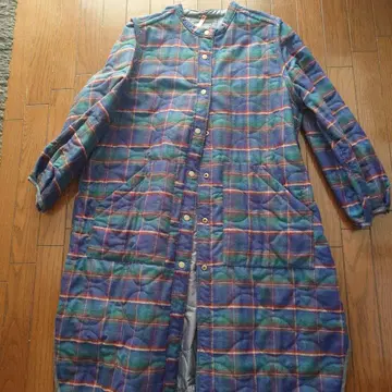 빅 사이즈 AS KNOW AS 퀼트 리버서블 체크 코트