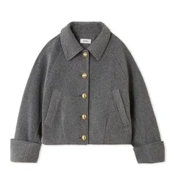 [ 미사용 새상품 ] SNIDEL 스탠칼라 메탈 버튼 자켓 그레이