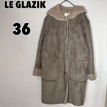 LE GLAZIK 루그라지크 (36) 후드 페이크 무스탕 코트
