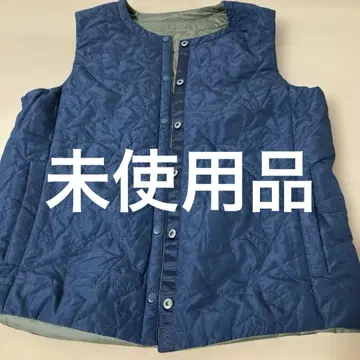 리버서블 퀼팅 베스트 네이비 올리브