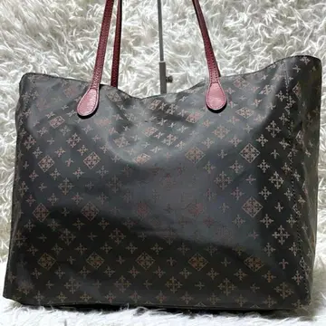 russet 모노그램 나일론 토트백 가죽 핸들 A4 가능