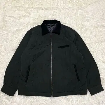 백넘버 충전솜 블루종 집업 퀼팅 자켓 블랙 M