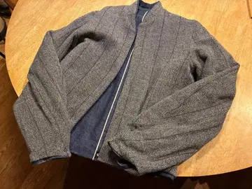 SUNSEA 리버서블 블루종 울 x 데님 레어 고급