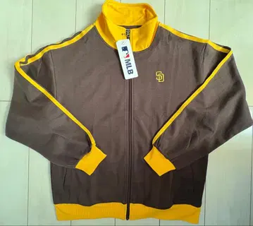 새상품 M 사이즈 MLB 파드레스 지퍼 저지 트랙 자켓 브라운