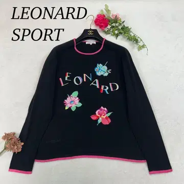 J805 L 레오나르 스포츠 실크 혼방 니트 블랙 여성용