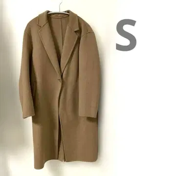 유니클로 더블 페이스 롱 코트 카멜 베이지 S 사이즈