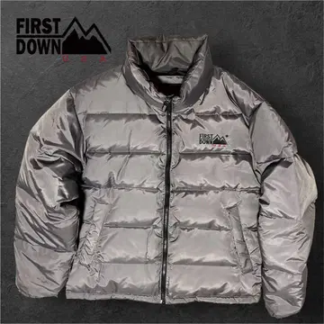 90s 퍼스트 다운 퍼스트 다운 두툼한 자수 로고 짧은 기장 와이드