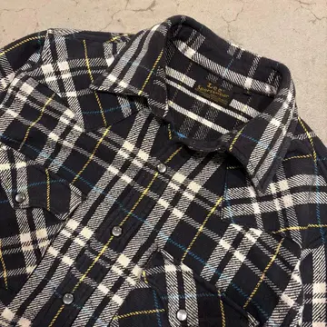 90s 리 스포츠웨어 체크 플란넬 셔츠 블랙 계열 유니온 메이드