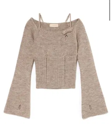 andmary Baby ribbon knit tops