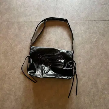 archive grunge shoulder bag y2k black