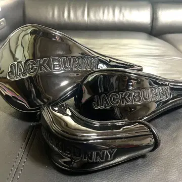 Jack Bunny!! 골프 헤드커버 3종 세트 [블랙] 새상품급