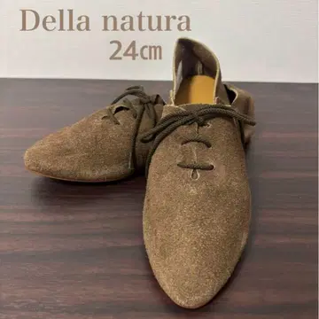 [ 새상품급 ] Della natura 데라츄라 플랫슈즈 24cm 브라운