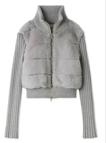 [택 포함 새상품] SNIDEL 퍼 니트 블루종 GRY