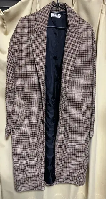 TIMELY WARNING 체크 체스터 코트 M 사이즈