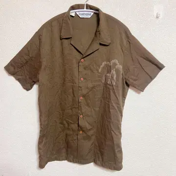 CHEMISE by KENNINGTON 반팔 셔츠 M 브라운