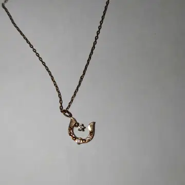 사만사 실바 말발굽 목걸이 핑크 골드 K7 다이아