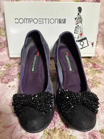 컴포지션9 퍼플 블랙 리본