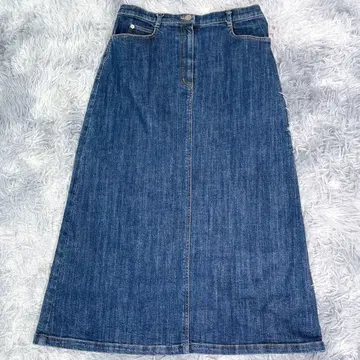 SIMPLE LIFE 롱 기장 데님 스커트 블루 여성용 봄/가을/겨울