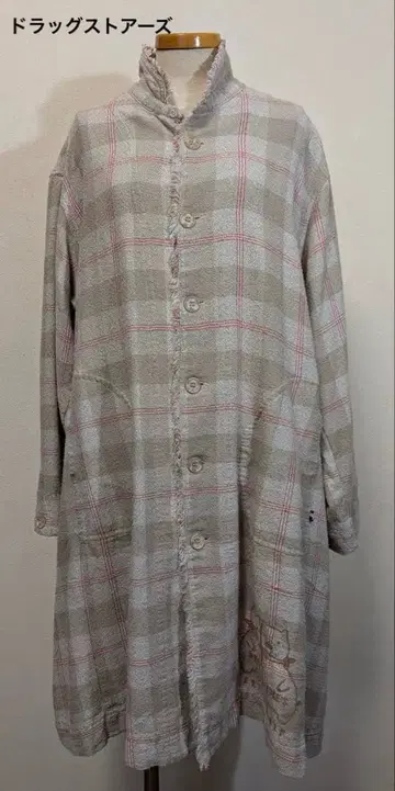 드럭 스토어즈 체크 무늬 긴팔 아우터