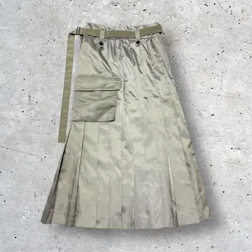 sacai 23SS 스커트 밀리터리 나일론 트윌 스커트 플리츠