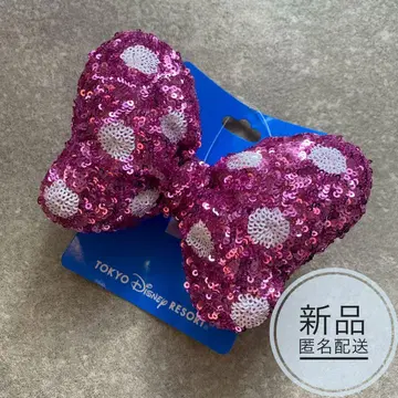 디즈니 스팽글 헤어 고무 헤어 포니 미니의 날 파르팔루자 리본