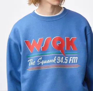 GU 헤비웨이트 맨투맨 풀오버 기묘한 이야기 XL 파랑