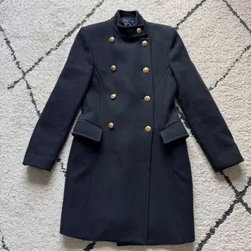 ZARA 나폴레옹 코트 더블 골드 버튼 롱 XS 사이즈