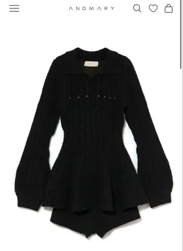 andmary Dada 케이블 세트 업 블랙