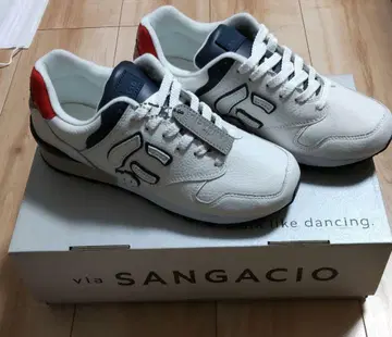 SANGACIO 스니커즈 화이트/네이비/레드 24.5cm