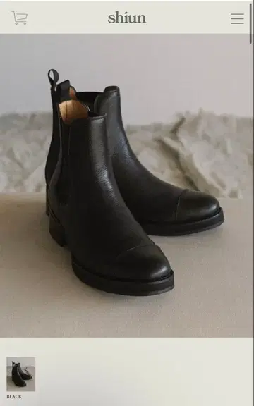 Shiun GRAIN CHELSEA BOOTS 39