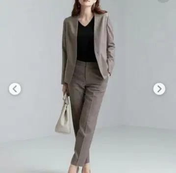 [ 새상품급 ] 그린 라벨 릴랙싱 노카라 자켓 체크 38