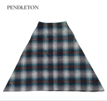 펜들턴 사다리꼴 플레어 스커트 M 택 포함 새상품 체크 무늬