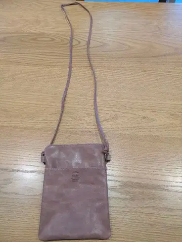 가죽 스마트폰 숄더백 핑크