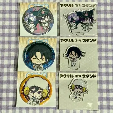 단간론파 캔뱃지 아크릴 쁘띠 스탠드 산리오 쿠로미 오마 코키치