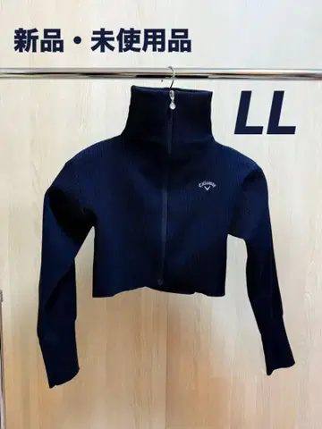 캘러웨이 풀 집업 숏 니트 LL